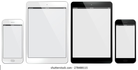 Mobile Phone and Tablet PC Vector illustration