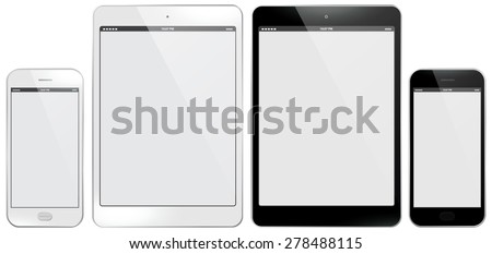 Mobile Phone and Tablet PC Vector illustration