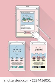 Mobile phone and tablet screen design template