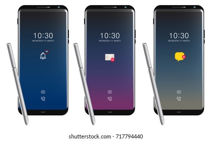 Mobile phone tablet with touch pen