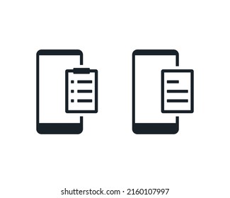 Mobile phone task feedback. Vector illustration