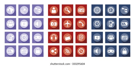 Mobile phone technology icon small collection