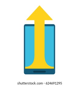 mobile phone technology upload arrow