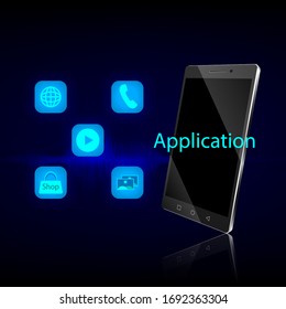 Tecnología de telefonía móvil , Diversas aplicaciones , Blue back.