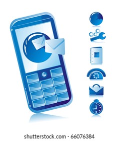 Mobile phone and telecommunication icons