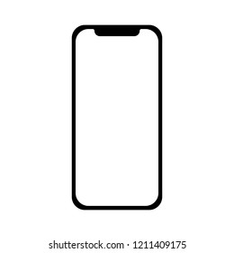 mobile phone template on white background