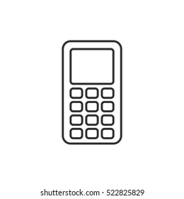 Mobile phone thin line icon