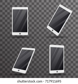 mobile phone touch screen smartphone isolated 3d template vector illustration
