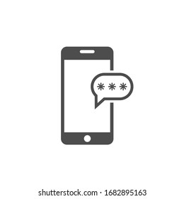 Entsperrte Benachrichtigungs-Taste und Vektorillustration des Kennwortfelds für Mobiltelefone