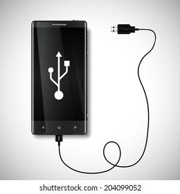 Mobile phone with USB connection