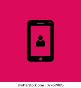 Mobile Phone With User Icon. Eps-10.