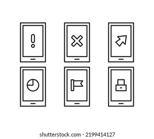 mobile phone and user interface icons set