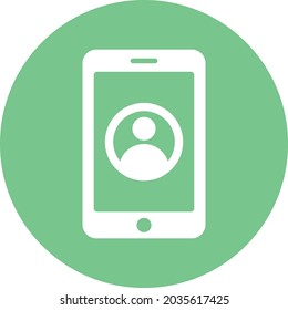 Mobile phone user Isolated Vector icon which can easily modify or edit