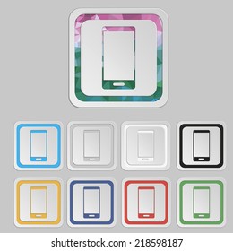 Mobile phone vector business icon