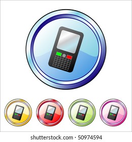 Mobile phone vector buttons