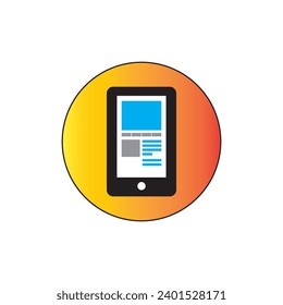 Mobile Phone vector design isolated with a white background 