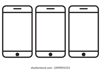 Mobile phone vector design. Mobile design on white background.