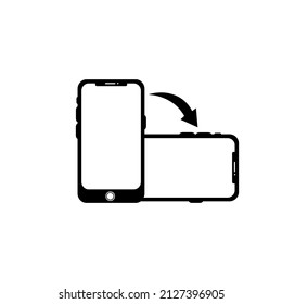 mobile phone vector emblem design with rotation.