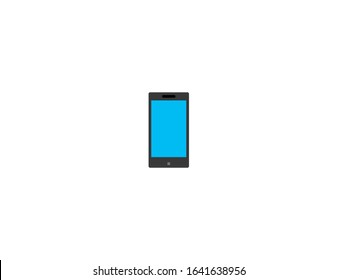 Mobile phone vector flat icon. Isolated smartphone, mobile emoji illustration 