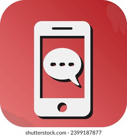Mobile Phone Vector Glyph Gradient Background Icon For Personal And Commercial Use.
