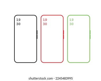 

Gráficos vectoriales de teléfono móvil y teléfonos móviles a juego con el cliente