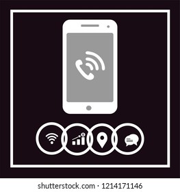 MOBILE PHONE VECTOR ICON