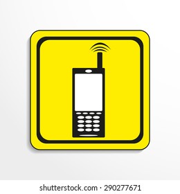 Mobile phone. Vector icon.