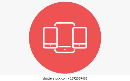 Mobile phone vector icon design template. Vector EPS 10 Telephone  icon design template. vector icon EPS 10 Smartphone icon. Simple vector illustration on white background  