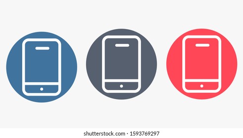 Mobile phone vector icon design template. Vector EPS 10 Telephone  icon design template. vector icon EPS 10 Smartphone icon. Simple vector illustration on white background  