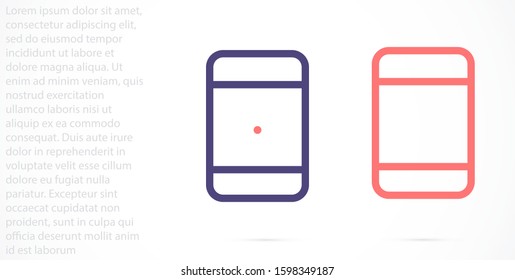 Mobile phone vector icon design template. Vector EPS 10 Telephone  icon design template. vector icon EPS 10 Smartphone icon. Simple vector illustration on white background  