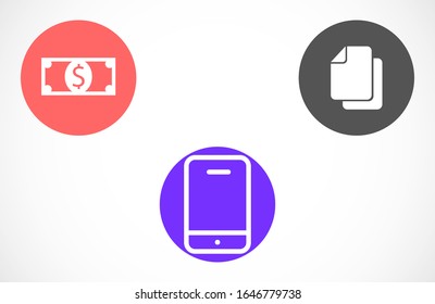 Plantilla de diseño de iconos vectoriales de teléfonos móviles. Plantilla de diseño de icono del Vector EPS 10. icono del vector EPS 10 Smartphone icono. Ilustración vectorial simple en fondo blanco