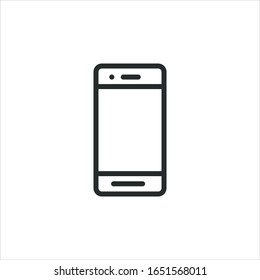 Plantilla de diseño de iconos vectoriales de teléfonos móviles. Diseño de iconos telefónicos . Ilustración de Smartphone en fondo blanco