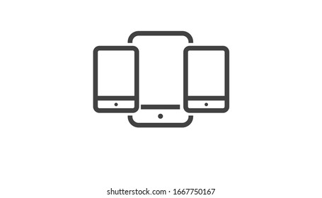 Design-Vorlage für die Vektorillustration von Mobiltelefonen. Vektorillustration EPS10  