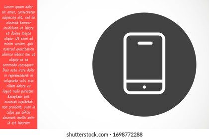 Mobile phone vector icon design template. Vector EPS 10 Telephone icon design template. vector icon EPS 10 Smartphone icon. Simple vector illustration on white background