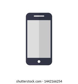 Mobile phone vector icon, flat design. Smartphone illustration.