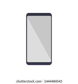 Mobile phone vector icon, flat design. Smartphone illustration.