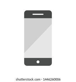 Mobile phone vector icon, flat design. Smartphone illustration.