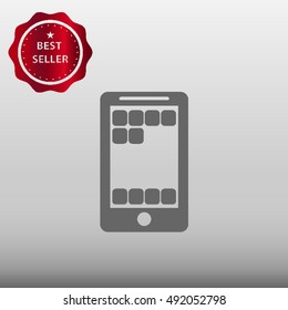 Mobile Phone Vector Icon Illustration