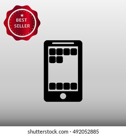 Mobile Phone Vector Icon Illustration