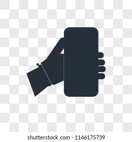 Mobile phone vector icon isolated on transparent background, Mobile phone logo concept