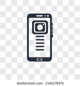 Mobile phone vector icon isolated on transparent background, Mobile phone logo concept