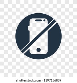 Mobile phone vector icon isolated on transparent background, Mobile phone transparency logo concept