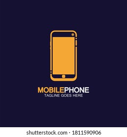 Mobile phone vector icon logo template concept illustration. Smartphone creative sign. Modern technology. Cellphone symbol. Tablet PC icon. Design element.