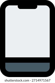 Icono de Vector de teléfono móvil en estilo moderno, comunicación de teléfono inteligente e ilustración de mensajería digital. Icono de línea llena