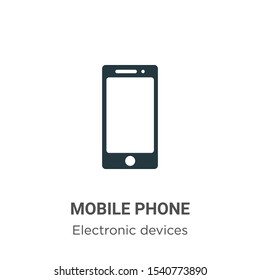 Mobile phone vector icon on white background. Flat vector mobile phone icon symbol sign from modern electronic devices collection for mobile concept and web apps design.
