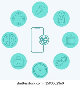 Mobile phone vector icon sign symbol