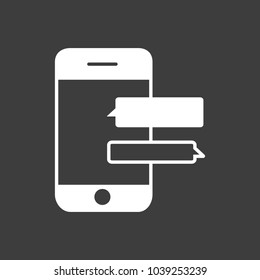 Mobile phone vector icon, smartphone icon