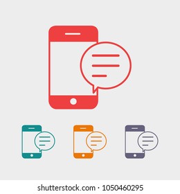 Mobile phone vector icon, smartphone icon
