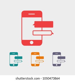 Mobile phone vector icon, smartphone icon