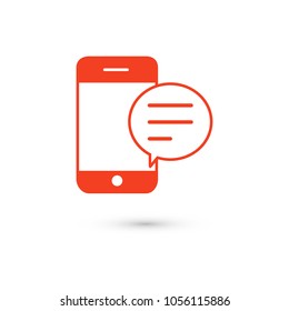 Mobile phone vector icon, smartphone icon